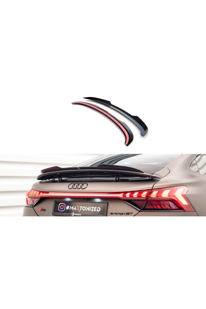 Maxton Design prodloužení spoileru pro Audi e-tron GT / RS GT Mk1, carbon-Look