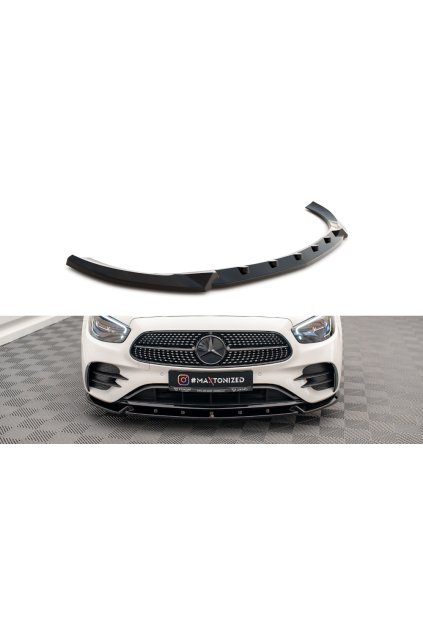 Maxton Design spoiler pod přední nárazník ver.2 pro Mercedes třída E W213 FL/AMG-Line/Sedan, carbon-Look