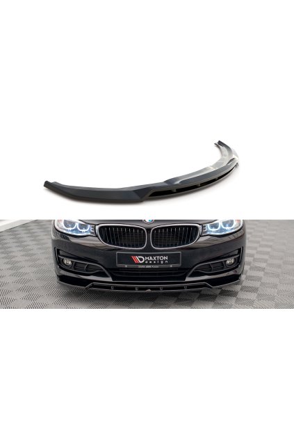 Maxton Design spoiler pod přední nárazník pro BMW řada 3 GT F34, F34 Facelift, černý lesklý plast ABS