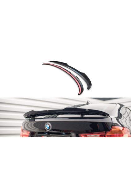 Maxton Design prodloužení spoileru pro BMW řada 3 GT F34, F34 Facelift, černý lesklý plast ABS