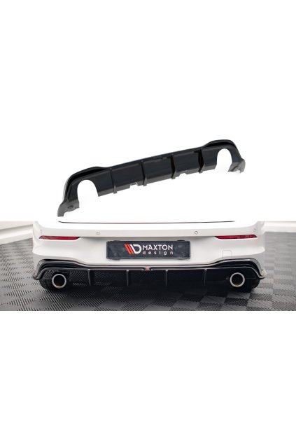 Maxton Design vložka zadního nárazníku pro Volkswagen Golf GTI Mk8, černý lesklý plast ABS