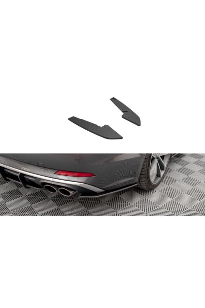 Maxton Design "Street Pro" boční difuzory pod zadní nárazník pro Audi S5 F5, plast ABS bez povrchové úpravy, s červenou linkou, Sportback