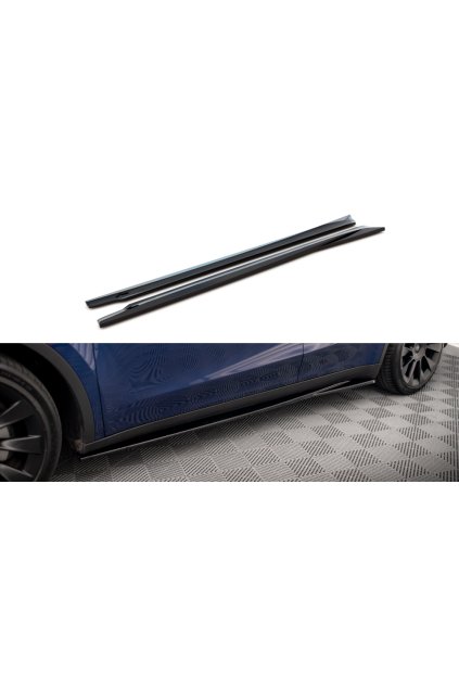 Maxton Design difuzory pod boční prahy pro Tesla Model Y, carbon-Look