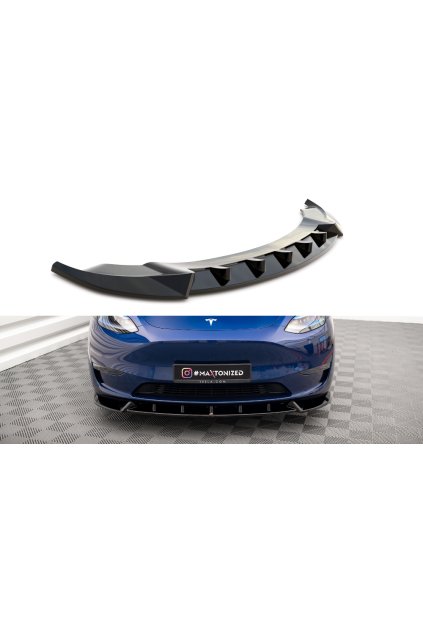Maxton Design spoiler pod přední nárazník pro Tesla Model Y, carbon-Look