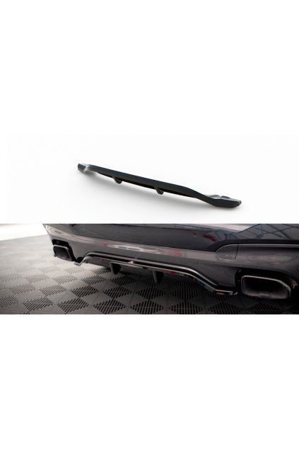 Maxton Design středový spoiler pod zadní nárazník s žebrováním pro BMW X3 G01, černý lesklý plast ABS, M40d