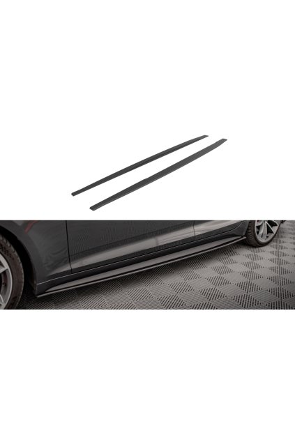 Maxton Design "Street Pro" difuzory pod boční prahy pro Audi S5 F5, plast ABS bez povrchové úpravy, Sportback