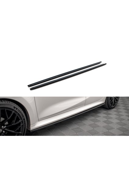 Maxton Design difuzory pod boční prahy ver.2 pro Toyota Yaris Mk4, černý lesklý plast ABS