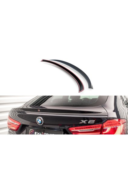 Maxton Design prodloužení spoileru 3d v.2 pro BMW X6 F16, černý lesklý plast ABS, M-Pack
