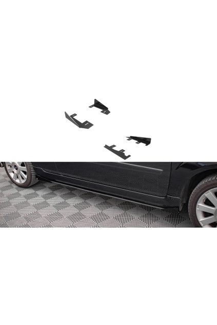 Maxton Design křidélka bočních difuzorů pro Ford Fiesta ST Mk6, černý lesklý plast ABS