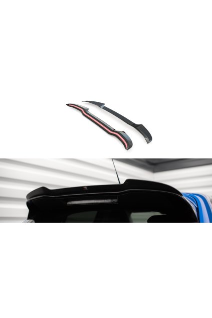 Maxton Design prodloužení spoileru pro Peugeot 208 Mk2, černý lesklý plast ABS