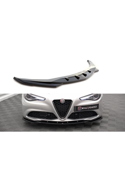 Maxton Design spoiler pod přední nárazník ver.2 pro Alfa Romeo Giulia Sport, carbon-Look