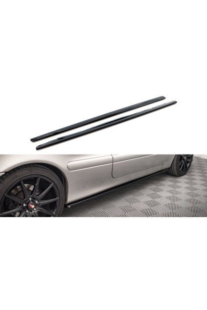 Maxton Design difuzory pod boční prahy pro Volvo C70 Mk1, černý lesklý plast ABS