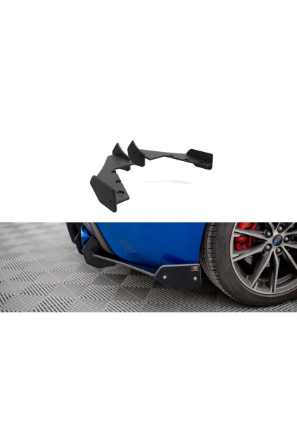 Maxton Design "Street Pro" boční difuzory pod zadní nárazník pro Subaru BRZ Mk1, Mk1 Facelift, plast ABS bez povrchové úpravy