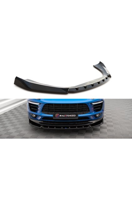 Maxton Design spoiler pod přední nárazník ver.2 pro Porsche Macan Mk1, carbon-Look