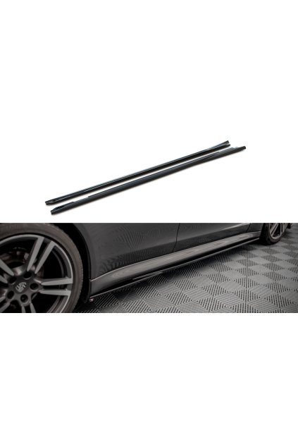 Maxton Design difuzory pod boční prahy ver.2 pro Porsche Panamera 970 Diesel, 970 Standard, 970 Turbo, plast ABS bez povrchové úpravy