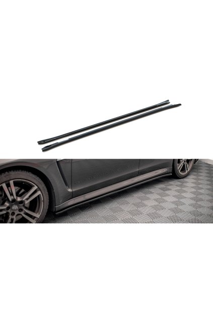 Maxton Design difuzory pod boční prahy pro Porsche Panamera 970 Diesel, 970 Standard, 970 Turbo, plast ABS bez povrchové úpravy