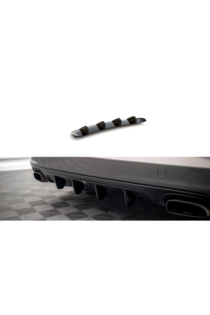 Maxton Design vložka zadního nárazníku pro Porsche Panamera 970 Diesel, 970 Standard, carbon-Look