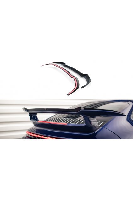 Maxton Design prodloužení spoileru pro Porsche 911 992 Carrera/Carrera S Aero, černý lesklý plast ABS