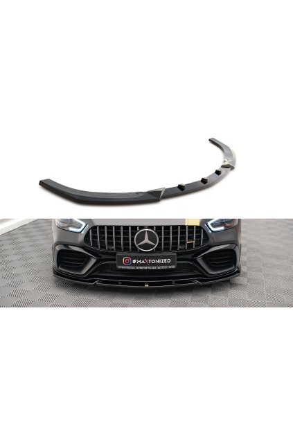 Maxton Design spoiler pod přední nárazník ver.3 pro Mercedes AMG GT 4 -Door Coupe GT 63S Aero, černý lesklý plast ABS