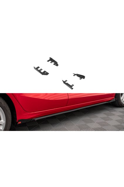 Maxton Design křidélka bočních difuzorů pro Audi A3 8Y, černý lesklý plast ABS