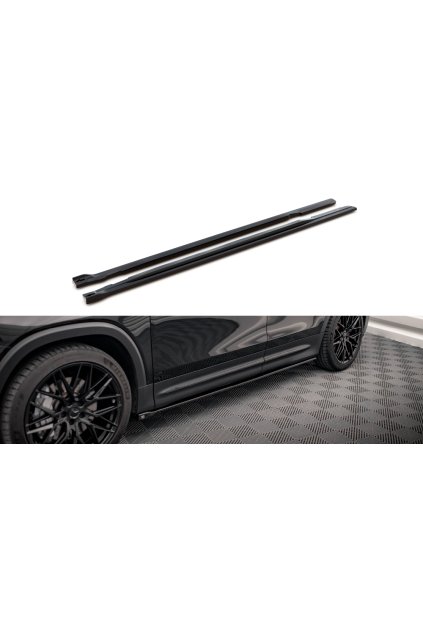 Maxton Design difuzory pod boční prahy pro Mercedes GLB X247 GLB 35 AMG, plast ABS bez povrchové úpravy