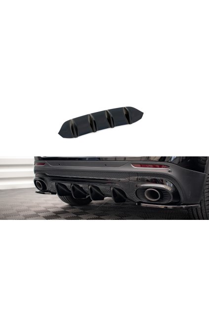 Maxton Design vložka zadního nárazníku pro Mercedes GLB X247 GLB 35 AMG, carbon-Look