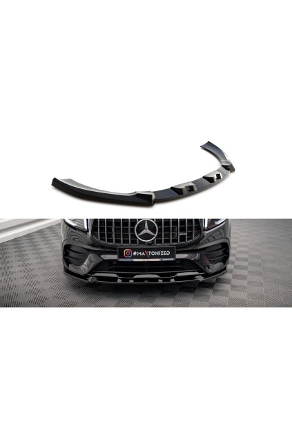 Maxton Design spoiler pod přední nárazník pro Mercedes GLB X247 GLB 35 AMG, černý lesklý plast ABS