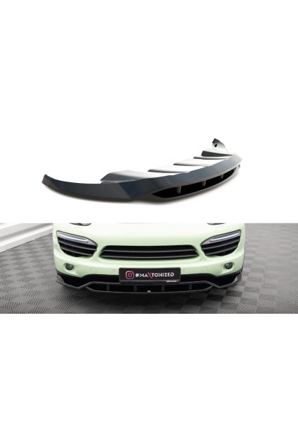 Maxton Design spoiler pod přední nárazník pro Porsche Cayenne Mk2, carbon-Look