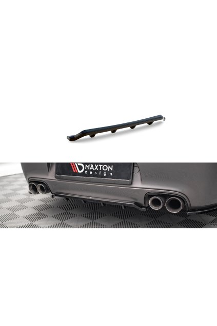 Maxton Design středový spoiler pod zadní nárazník s žebrováním pro Porsche 911 997 Carrera Facelift, 997 Carrera GTS Facelift, carbon-Look