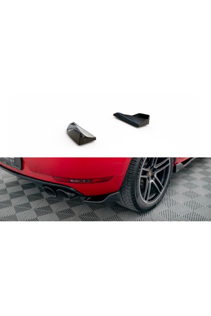 Maxton Design boční difuzory pod zadní nárazník pro Porsche Macan Mk1 Facelift, plast ABS bez povrchové úpravy