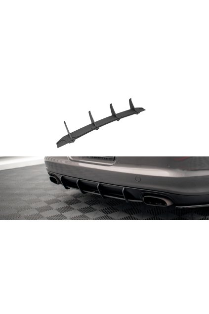Maxton Design "Street Pro" difuzor zadního nárazníku pro Porsche Panamera 970 Diesel, plast ABS bez povrchové úpravy