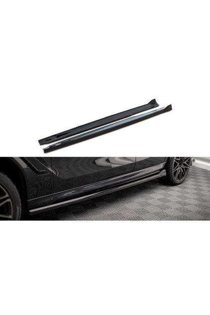 Maxton Design difuzory pod boční prahy pro BMW X6 M F96, carbon-Look