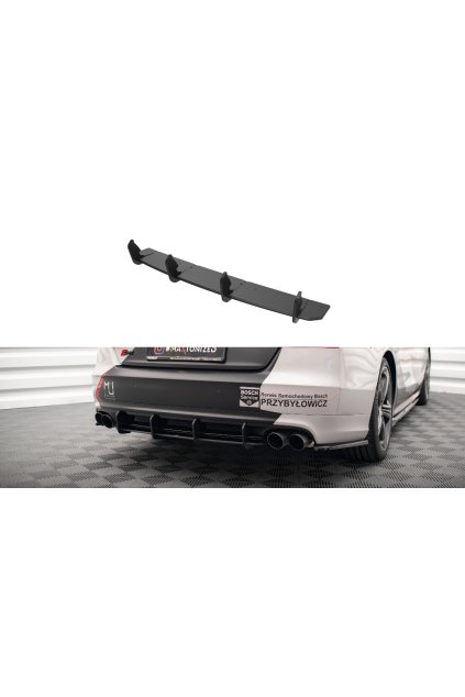 Maxton Design "Street Pro" difuzor zadního nárazníku pro Audi S8 D4, plast ABS bez povrchové úpravy, s černou a červenou linkou