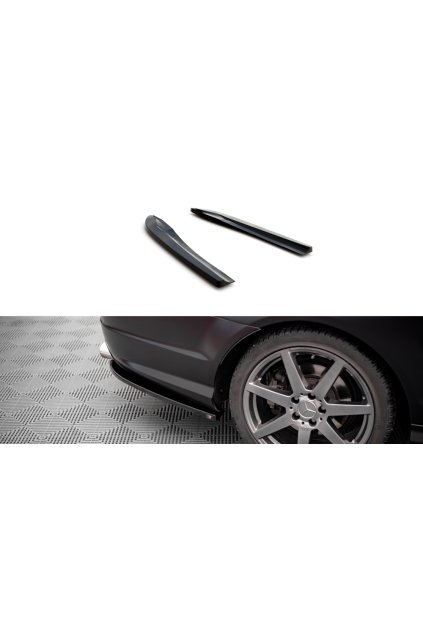 Maxton Design boční difuzory pod zadní nárazník pro Mercedes třída C W204/AMG-Line, černý lesklý plast ABS, Coupe