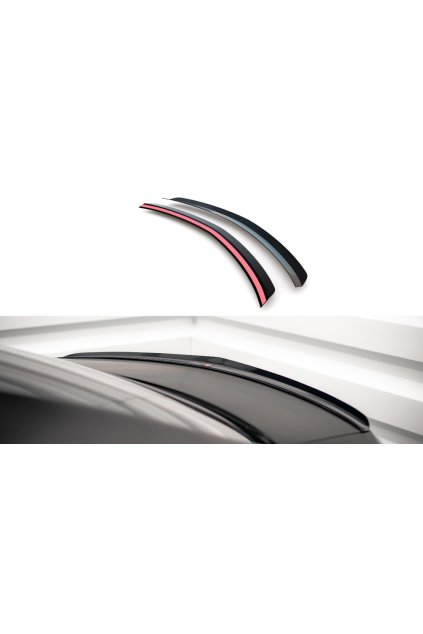 Maxton Design prodloužení spoileru pro Mercedes třída C W 204/AMG-Line, černý lesklý plast ABS, sedan/coupe