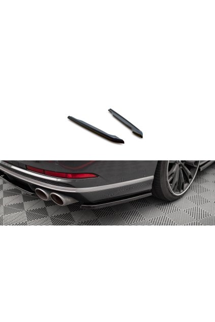Maxton Design boční difuzory pod zadní nárazník pro Audi S8 D5, černý lesklý plast ABS