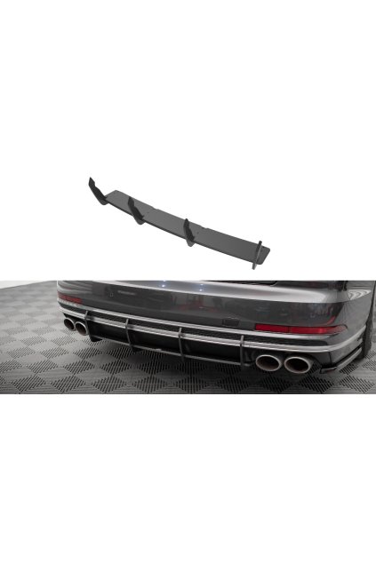 Maxton Design "Street Pro" difuzor zadního nárazníku pro Audi S8 D5, plast ABS bez povrchové úpravy, s černou a červenou linkou