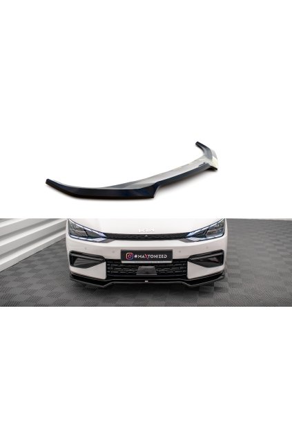 Maxton Design spoiler pod přední nárazník pro Kia EV6 Mk1 GT-Line, černý lesklý plast ABS
