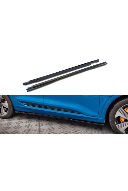 Maxton Design difuzory pod boční prahy pro Audi E-Tron Standard, černý lesklý plast ABS