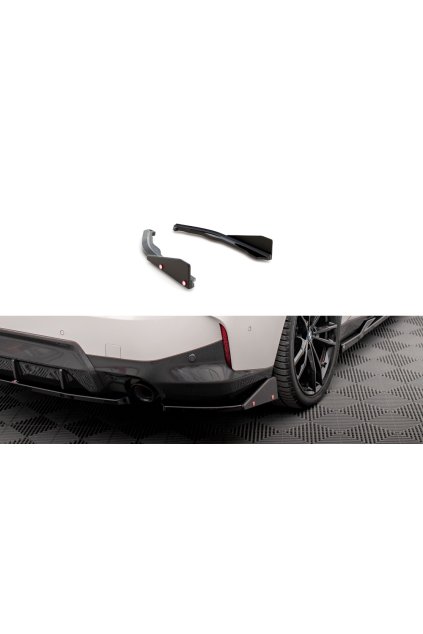 Maxton Design boční difuzory pod zadní nárazník s křidélky ver.2 pro BMW řada 2 G42 M-Pack, plast ABS bez povrchové úpravy