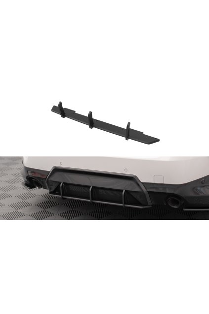 Maxton Design "Street Pro" difuzor zadního nárazníku pro BMW řada 2 G42 M-Pack, plast ABS bez povrchové úpravy, s černou a červenou linkou
