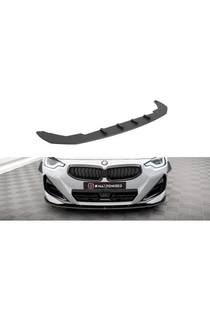 Maxton Design "Street Pro" spoiler pod přední nárazník pro BMW řada 2 G42 M240i, G42 M-Pack, plast ABS bez povrchové úpravy, s červenou linkou