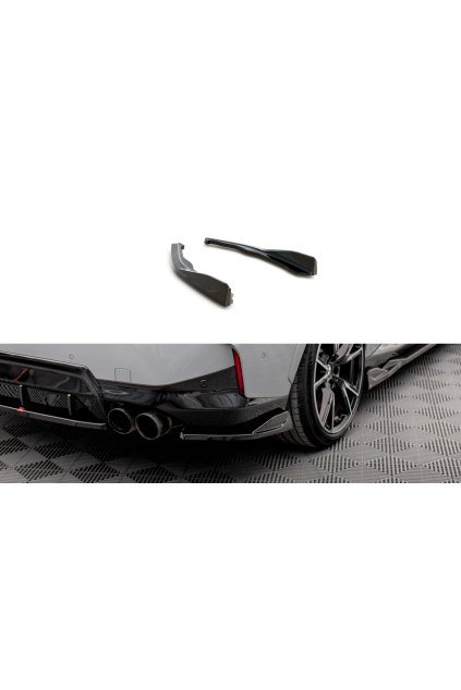 Maxton Design boční difuzory pod zadní nárazník ver.1 pro BMW řada 2 G42 M240i, černý lesklý plast ABS