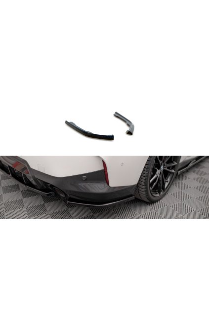Maxton Design boční difuzory pod zadní nárazník ver.2 pro BMW řada 2 G42 M-Pack, černý lesklý plast ABS