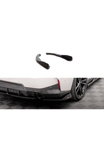Maxton Design boční difuzory pod zadní nárazník ver.1 pro BMW řada 2 G42 M-Pack, černý lesklý plast ABS