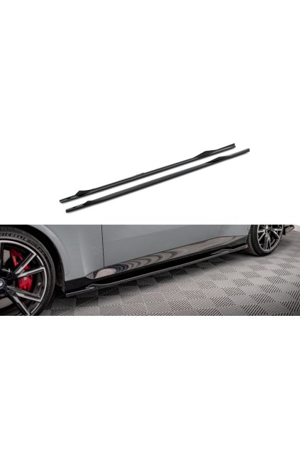 Maxton Design difuzory pod boční prahy ver.2 pro BMW řada 2 G42 M240i, G42 M-Pack, plast ABS bez povrchové úpravy