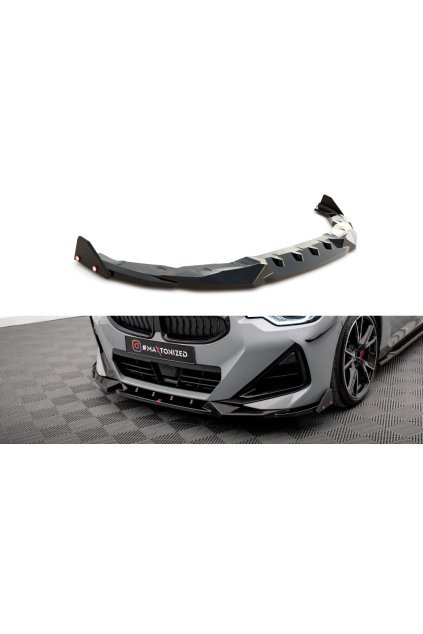 Maxton Design spoiler pod přední nárazník s křidélky ver.2 pro BMW řada 2 G42 M240i, G42 M-Pack, carbon-Look