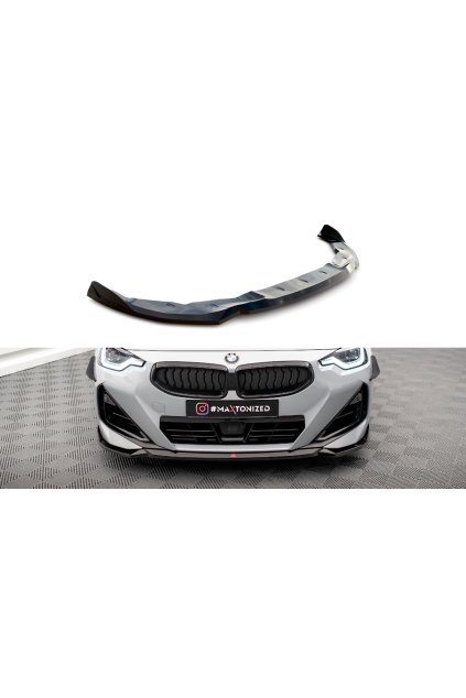 Maxton Design spoiler pod přední nárazník pro BMW řada 2 G42 M240i, G42 M-Pack, černý lesklý plast ABS