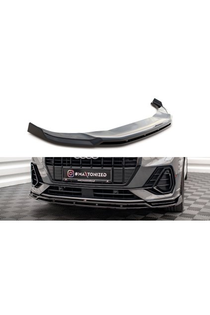 Maxton Design spoiler pod přední nárazník ver.2 pro Audi Q3 F3 S-Line, carbon-Look