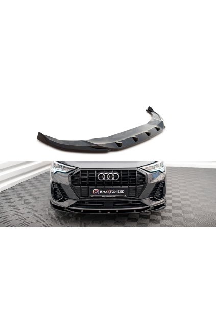 Maxton Design spoiler pod přední nárazník pro Audi Q3 F3 S-Line, carbon-Look